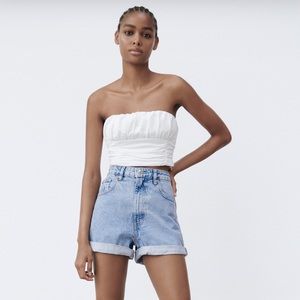 ☁️🍭HP 🍭☁️ 𝗡𝗪𝗧 𝗭𝗮𝗿𝗮 • Poplin Crop Top
